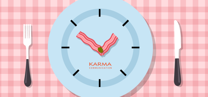 Lancette dell’orologio fatte…di cibo