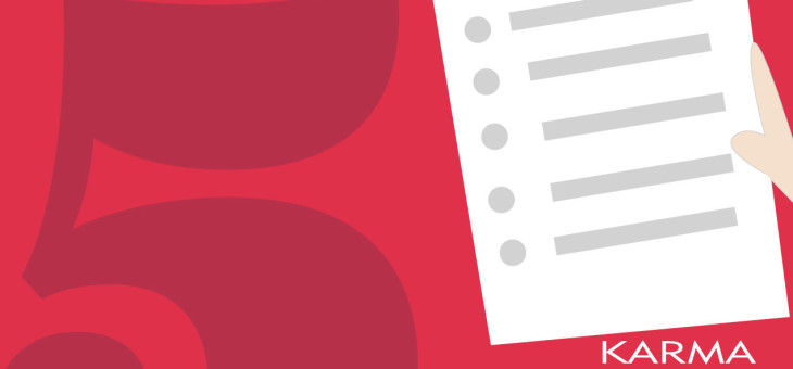 La lista delle cinque cose da fare