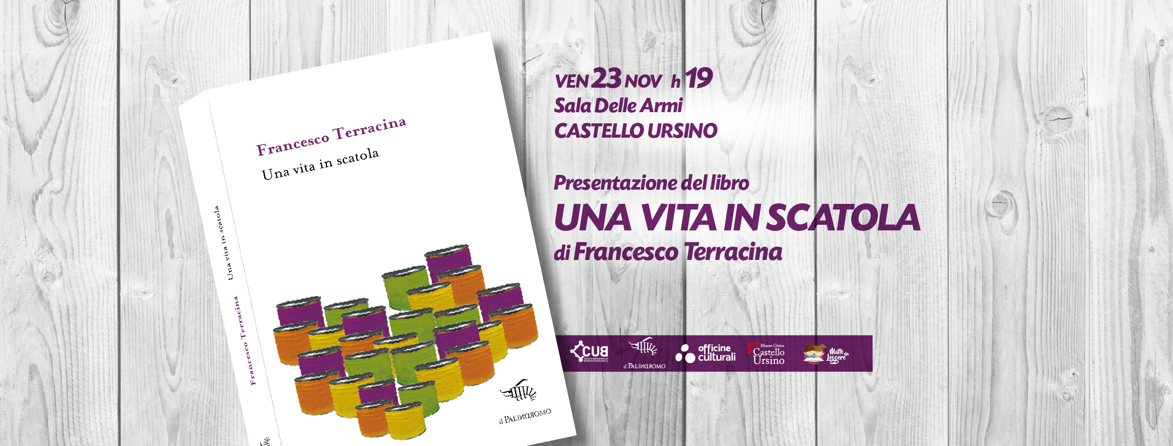 Francesco Terracina presenta “Una vita in scatola” al Castello Ursino